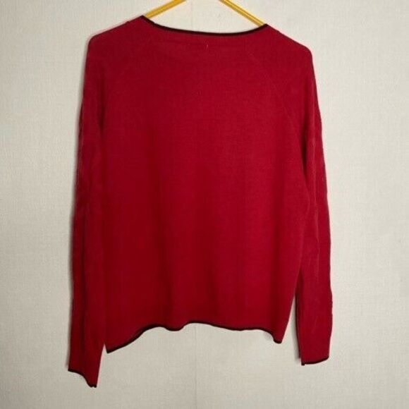 Smartwool Red Textured Long Sleeve CrewNeck Sweater Pullover Women Size L - Picture 9 of 10